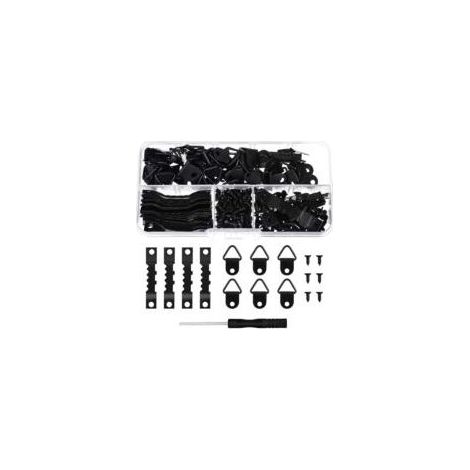 Kit de fixation pour cadres photo 251 pièces, pour accessoires photo, œuvres dart et miroirs, vis incluses Crezuo (1/4)