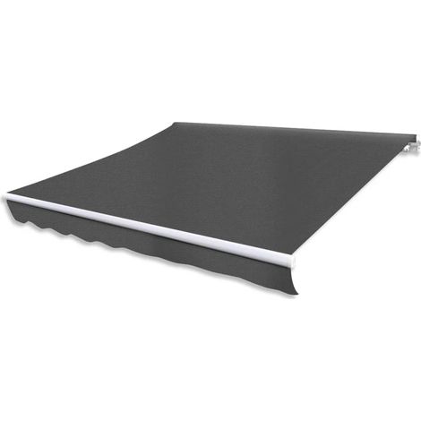 Store banne à bras articulés, à commande manuelle, 300 cm, anthracite