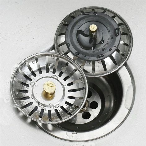 Mascot 2er-Set Küchenspülenstopfen 80 mm – 304 SS Edelstahl, korrosionsbeständig für 80 mm Spülbeckenabfluss – Filter, Küchensieb, ideal zum Abtropfen und Anti-Blockieren FLITI
