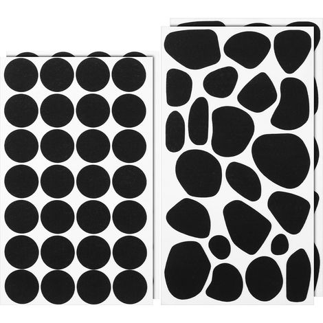 Autocollants Décoratifs en Feutrine 10 Pièces 5.5X4 CM Cercles et Taches pour Textile et Bricolage Tenue Longue Durée sans Irritation (1/5)