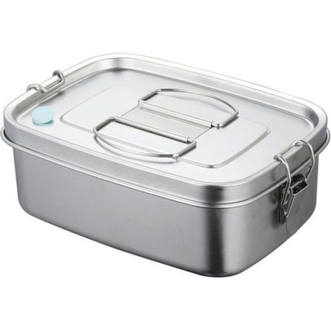 Boîte À Lunch - Acier Inoxydable 304 - 1100 ml - 2 Compartiments Séparables - Étanche Avec Joint Silicone - Pour École Bureau Voyage - 1 Pièce (1/5)