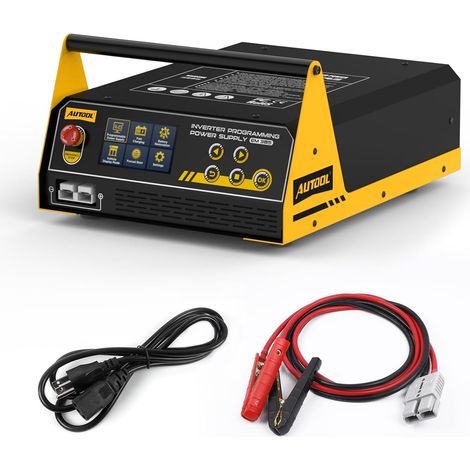 Alimentation pour Reprogrammation Flash, EM385 Chargeur de Batterie Automobile Courant et Tension de Charge Réglables, Compatible Batteries Lithium et Plomb-Acide, équipé d'un écran Tactile (1/5)