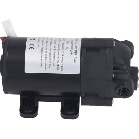 Pompe de surpression à membrane 24 V CC, 36 W, 75 G, auto-amorçante, à filetage interne 3 points, avec adaptateur standard européen 200-240 V. (1/5)