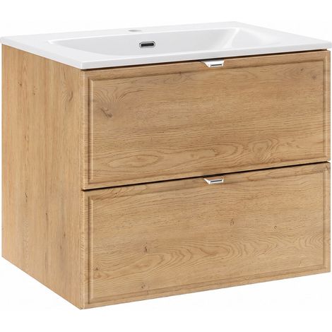 Mobile bagno con lavabo Elias marrone 60cm (1/5)