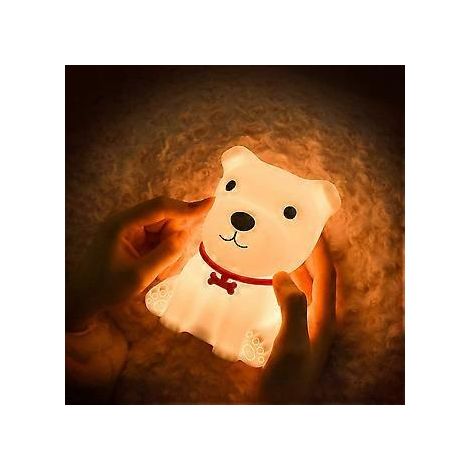 Veilleuse bébé, veilleuse chiot rechargeable, veilleuse LED portable en silicone, veilleuse tactile, décoration pour chambre de bébé, pour bébé garçon ou fille (1/3)