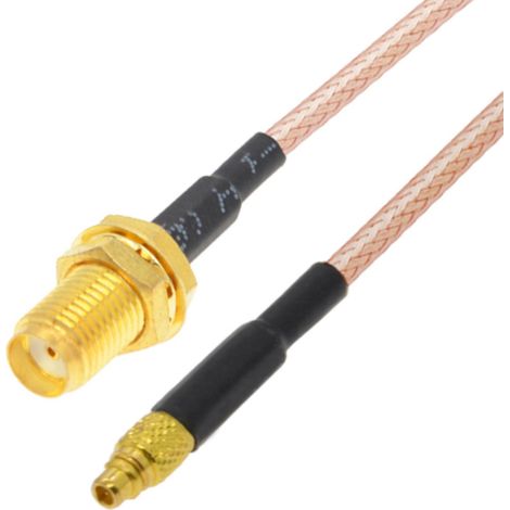 Cavo di collegamento MMCX / presa SMA RG316 da 15 cm