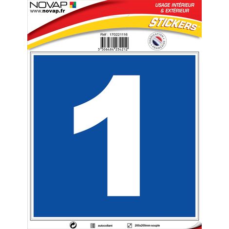 N°1 - 200x200mm - Adhésif Bleu - 4234212