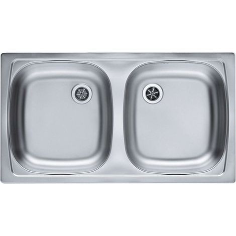 Alveus Basic - Fregadero, 78x44 cm, acero inoxidable 1039145