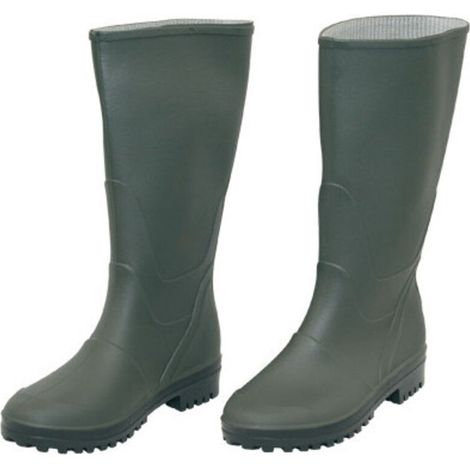Bottes en PVC vertes jusqu'au genou 42 – imperméables et antidérapantes