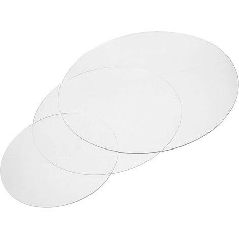 Lot de 3 disques à gâteaux ronds en acrylique, supports de présentation.-25X25X0.2CM (1/4)