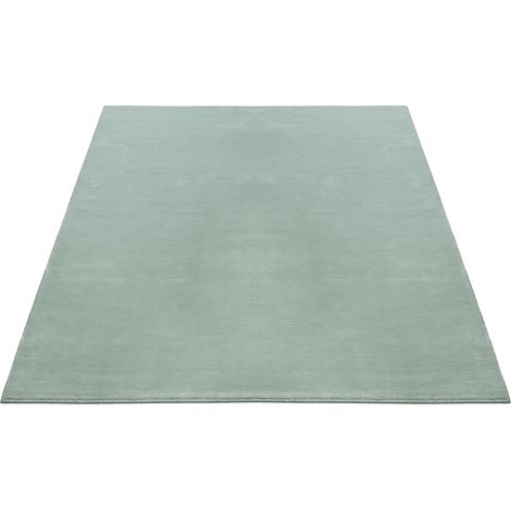 FLOORNOVO Hochflor Teppich Grün einfarbig - 200 x 140 cm - Besonders Weicher Teppich Wohnzimmer & Badezimmerteppich - Pflegeleicht - vielseitig einsetzbar im Innenbereich (1/2)