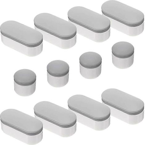 Set mit 12 universellen Toilettensitzpuffern, inklusive Ersatzpolstern aus strapazierfähigem Klebegummi. (1/5)