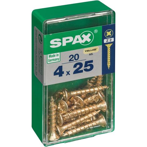 Spax Universalschrauben 4.0 x 25 mm PZ 2 - 20 Stk. Spanplattenschrauben & Holzbauschrauben (1/5)