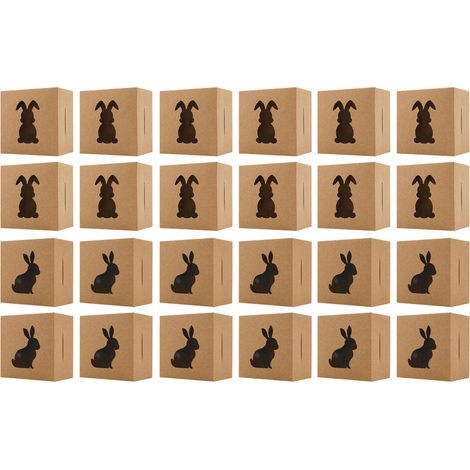Boîte-cadeau en papier Kraft facile à assembler, boîtes à (1/2)