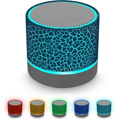 1 mini altavoz Bluetooth, portátil inalámbrico, estéreo con IA, luces sincronizadas, para uso en exteriores. (1/5)