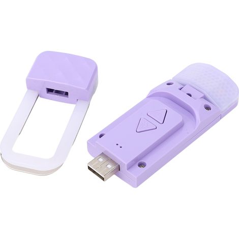 Lampe de livre à clipser USB, 5 Modes de luminosité, 3 couleurs, synchronisation, lecture de marque-page multifonctionnelle (1/5)