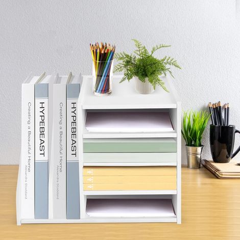 6 Schichten PVC Schichten Dokument Aufbewahrung, große Kapazität Dokumente, Bücher Aufbewahrung, Schreibtisch Aufbewahrung, 39 31 30cm (1/5)