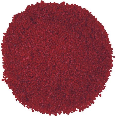 Jardinex – Gravier décoratif 2/4mm en pot de 1kg – Couleur rouge carmin – Résistant et peu poussiéreux – Pour décoration intérieure et extérieure (1/2)
