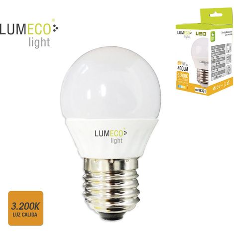 Lampadina LED EDM Sferica E27 5W 400lm 3200K Luce Calda Ø4.5x8cm