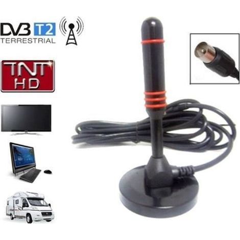 Antenne TNT HD DVB-T/DVB-T2 intérieure - HD LINE - Gain 30dB - Format mini (1/3)