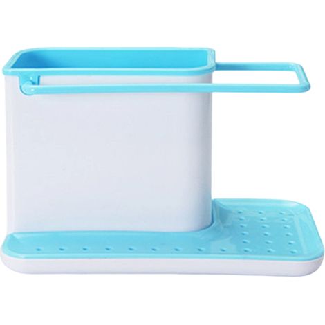 1 égouttoir,compact 21,5x12x13,5 cm,système évacuation eau,porte-éponges,pour cuisine (1/5)