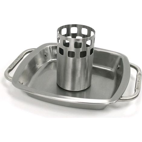 Supporto pollo Imperial Broil King in acciaio inox con maniglie