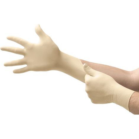 50 paires gants latex naturel MicroFlex ANSELL 63-864 - Blanc - 8 (M)