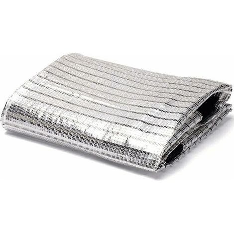 Tissu de Bloc UV perméable Filet de Protection Solaire extérieur Durable Filet de Papier d'aluminium réfléchissant 75% taux d'ombrage Balcon Jardinage de Toit (2X2m) (1/5)