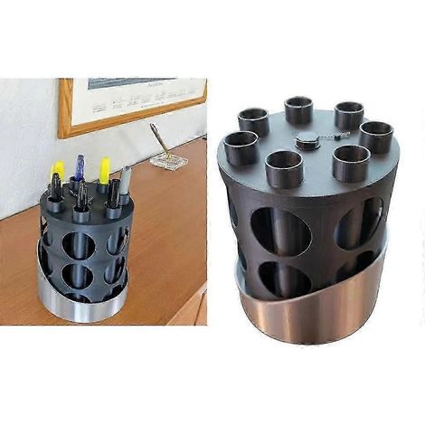 Porte-crayons rotatif inspirant, organisateur de bureau pour fournitures scolaires (1/5)