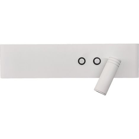 Applique da parete moderna per la lettura, bianca, destra, colore neutro, LED 10W+3W, punta orientabile, interruttore, RESORT Milagro (1/5)