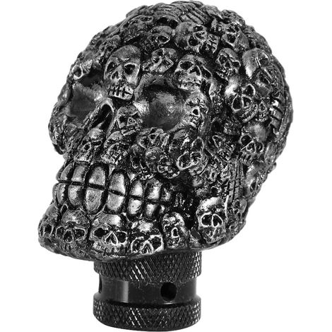 Universeller, skelettartiger Totenkopf-Schalthebel, modifizierter manueller Schaltknauf, Standard-Autoadapter. (1/5)