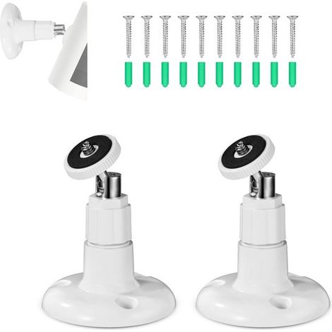 Kit de montaje para cámara de seguridad (2 unidades): soporte ajustable de 360 grados para Ring Stick Up Cam y Ring Indoor Cam (uso en，2 unidades (1/5)