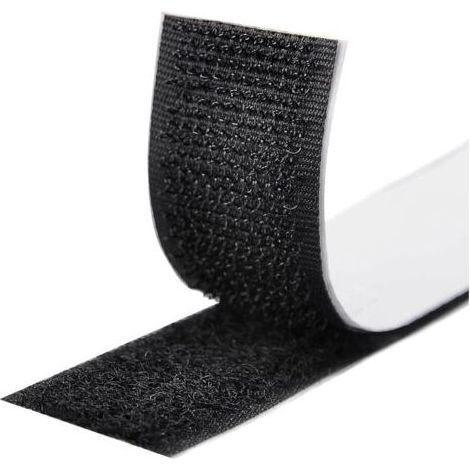 Rubans Adhésifs 5M,Bande Agrippantes Adhésives,Bande Adhésives Ruban Scratch Hook Loop Bande Adhésives Autoadhé pour Tous Les Types D'installations Cadre Photo 16mm (Noir) (1/4)