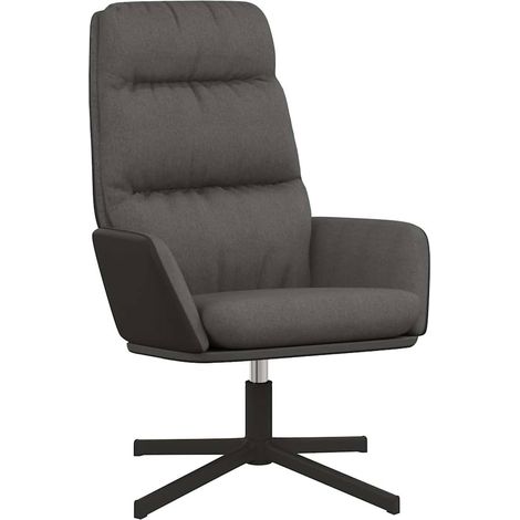Maison Exclusive - Chaise de relaxation Gris foncé Tissu (1/5)