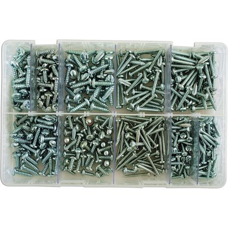 atelier consommables 35001 Assortiment de vis auto-taraudeuses Pozi Pan taille: 8–12, Coffret de 330 (1/3)