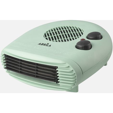 Chauffage soufflant électrique horizontal Toril vert/noir 2000 W 12 x 26 x 26 cm