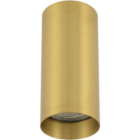 Deckenstrahler Messing massiv GU10 Ø 5.5 cm Aufputz Deckenlampe