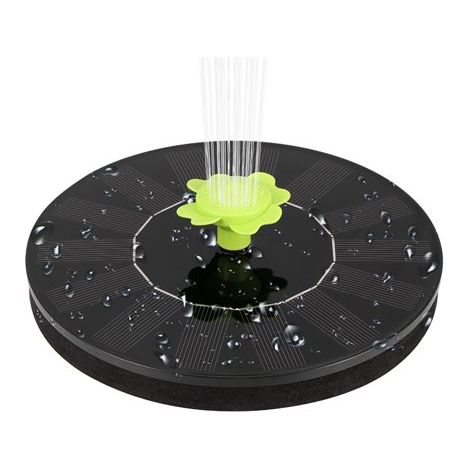 Solarpumpe für Vogelbrunnen, 1,4-W-Solarbrunnen mit 5 Düsen, solarbetriebener Brunnen (1/5)