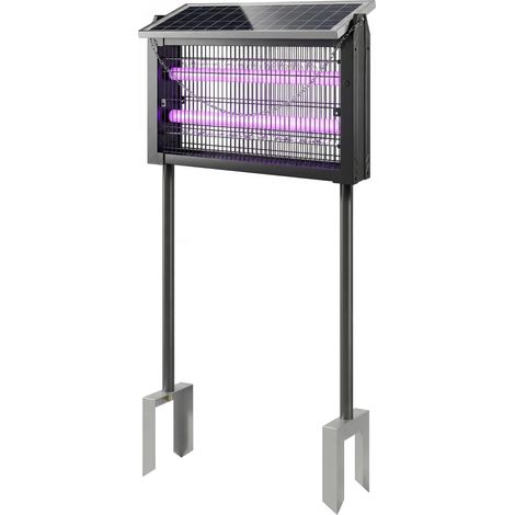 Solarbetriebene Moskitoschutzlampe für den Außenbereich mit Schutznetz, 45 x 18 x 90 cm, Schwarz