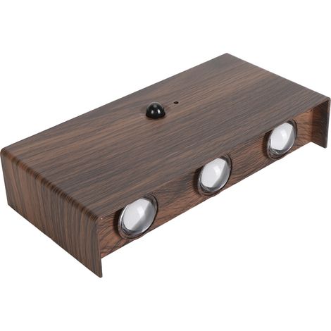 Applique murale sans fil rechargeable détecteur présence LED aimantée haut bas éclairage intérieur interrupteur tactile couleur noyer (1/5)