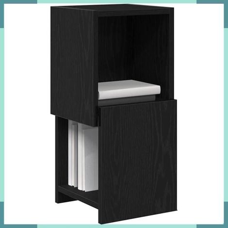 889822 Meuble d'angle Chêne noir 25,5x25x55cm Bois d'ingénierie (1/5)