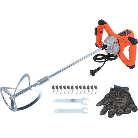 Malaxeur électrique manuel 0-980 tr/min 2100W, perceuse mélangeuse pour peinture et plâtre, prise CN 220V (1/5)