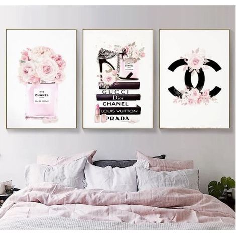 Peinture sur toile avec parfum de fleur affiche de maquillage tableau d'art mural imprimé décor de chambre moderne 3040cm (1/4)