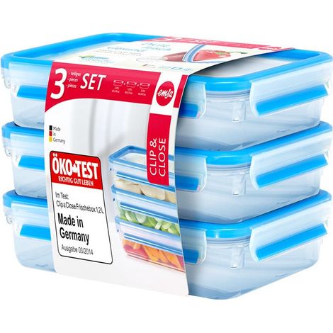 Accessoire de rangement emsa 515645 hermétique sans BPA 3 pièces