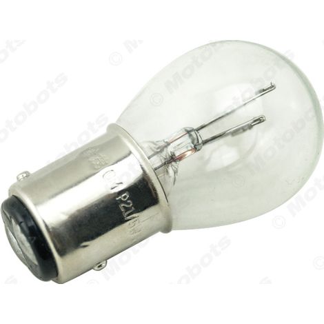 S25 P21/5W BAY15D halogen bulb, high and low pin, dual contact, 24V, automotive 1157 turn signal, warm white light (10 bulbs) (1/4)