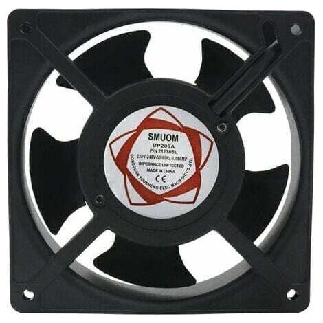 Axial fan for fireplace cassette, insertable, high temperature, metal blades, silent and universal. 120 x 120 x 38mm (1/3)