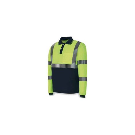 POLO A/V MANGA LARGA AMARILLO FLUO AZUL T-XXXL (1288PAVXMLYFA/3XL) - MARCA