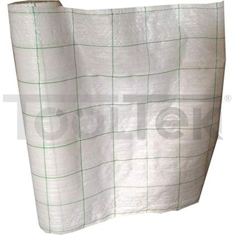 TELO RETE PACCIAMATURA ANTI RADICE ERBACCE ANTI STRAPPO 1X100mt BIANCO (1/3)