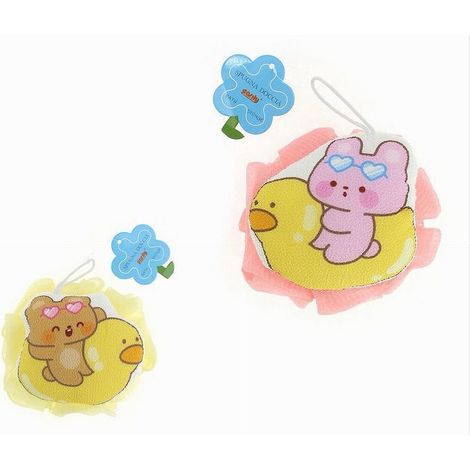 Cleafe - Spugna Retina Da Doccia Bagno Spugnetta A Rete Con Orso Papera Pelle Corpo 10748 - (1/3)