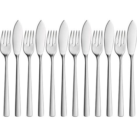 WMF Set di Posate Corvo per più Persone, Acciaio Inox, 12 Pezzi (1/4)